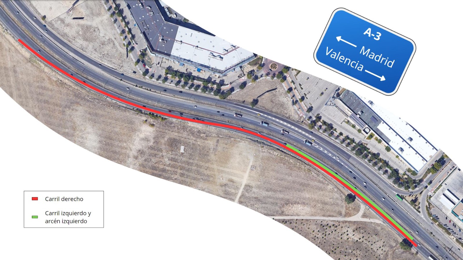 El Ministerio de Transportes y Movilidad Sostenible confía a Viales y Obras Públicas la rehabilitación del firme actual en la autovía A-3 (Madrid)