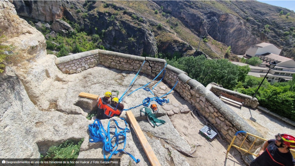 El Ayuntamiento de Cuenca confía en Viales para una obra de emergencia en el Mirador del Huécar, bajo la Plaza de Ronda