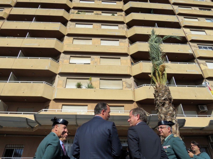 Obras de conservación en el acuartelamiento de la Guardia Civil en Gandía (Valencia)